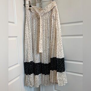 Calvin Tran Polkadot Pleated Skirt Size Medium